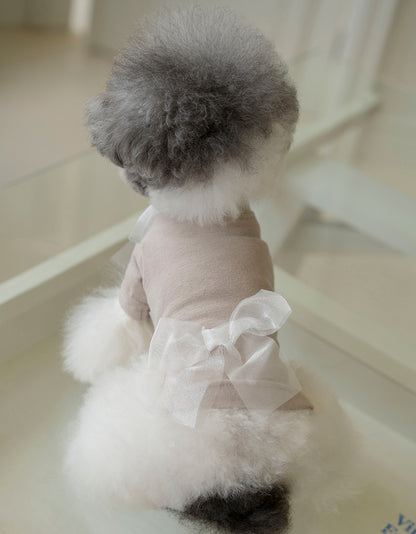 OPAAAP - WOOL-LIKE BOW T-SHIRT