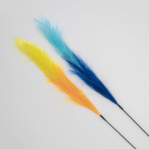 BITE ME - wand Toy for cat - long color feather (2p) - Random