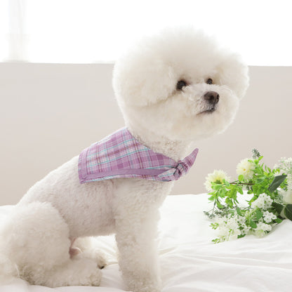 *In stock* U&amp;PET - School check embroidered cape scarf 