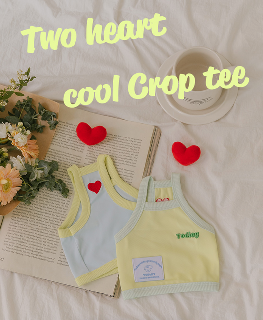 ToDley - TWO HEART COOL CROP TEE