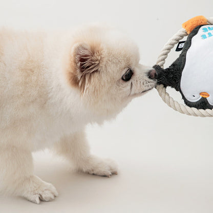 BITE ME - HUG ME ROPE TUG TOY - PENGUIN 