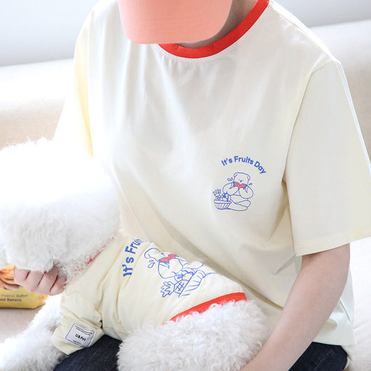 *In stock* U&amp;PET SUMMER TIME short-sleeved T-shirt (furry kid style) 