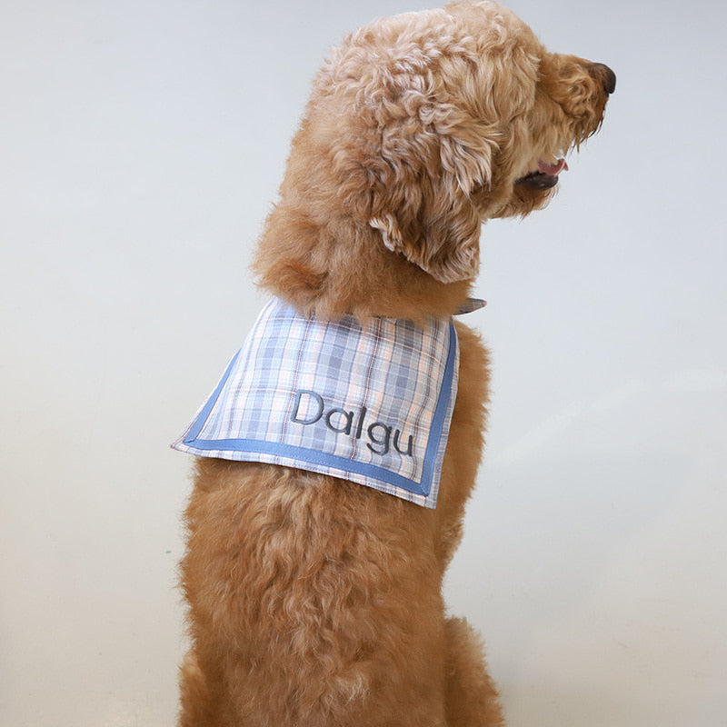 U&PET - School check embroidered cape scarf