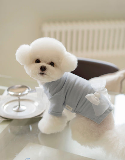 OPAAAP - WOOL-LIKE BOW T-SHIRT