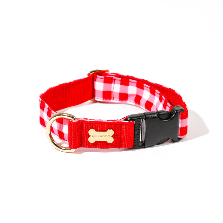 NORADOG - BARBIE CHECK RED Collar