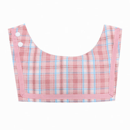 *In stock* U&amp;PET - School check embroidered cape scarf 