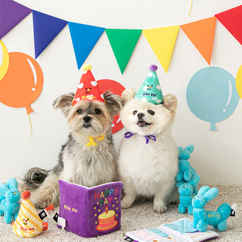 BITE ME - Party Series - Happy Party Hat Dog Toy Set