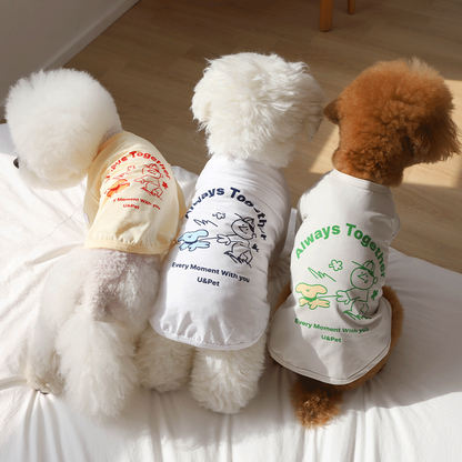 *In stock* U&amp;PET TOGETHER short-sleeved T-shirt (furry kid style) 