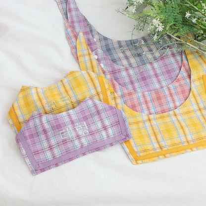 *In stock* U&amp;PET - School check embroidered cape scarf 