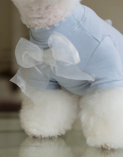 OPAAAP - WOOL-LIKE BOW T-SHIRT