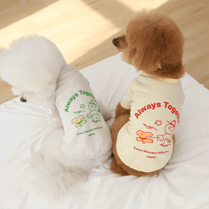 *In stock* U&amp;PET TOGETHER short-sleeved T-shirt (furry kid style) 