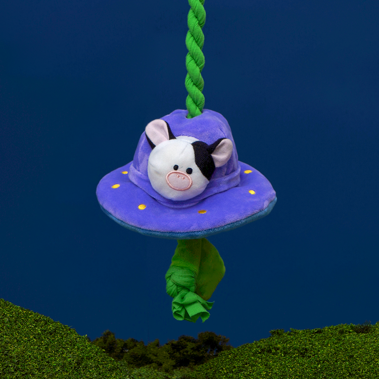 BACON BOX - UFO Cow Abduction Tug Toy