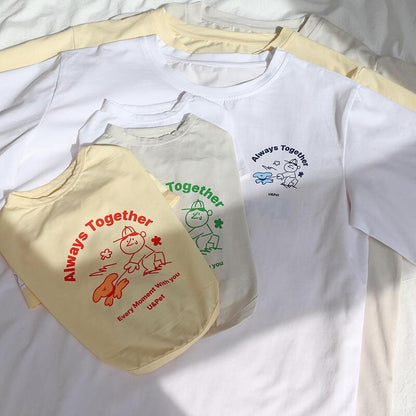 *In stock* U&amp;PET TOGETHER short-sleeved T-shirt (furry kid style) 